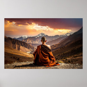 Poster Tibet - Bouddhisme - Méditation