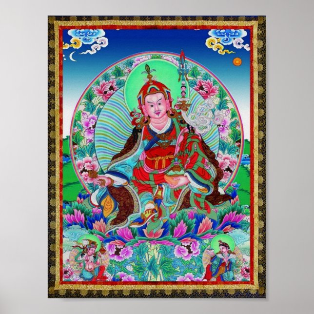 Poster Tibétain Thangka Padmasambhava (Devant)