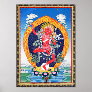 Poster tibétain Thangka Vajravarahi Imprimer