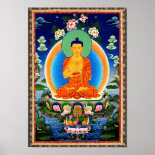Poster Tibetan Thangka Prabhutaratna Bouddha