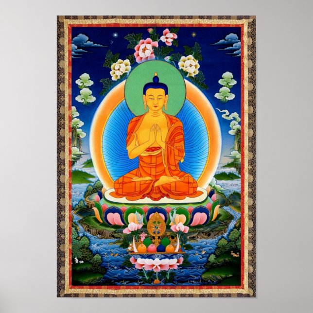 Poster Tibetan Thangka Prabhutaratna Bouddha (Devant)
