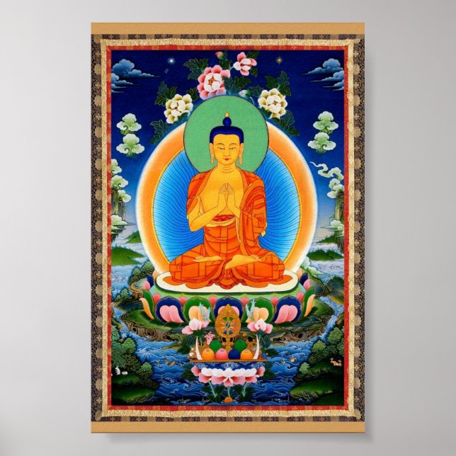 Poster Tibetan Thangka Prabhutaratna Bouddha (Devant)