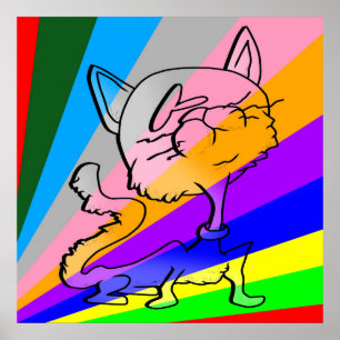 POSTER TICKLE ME SILLY CAT
