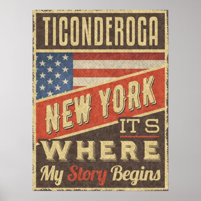 Poster Ticondéroga New York (Devant)