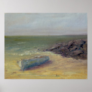 Poster Tide's Rolling In - Bateau sur le rivage