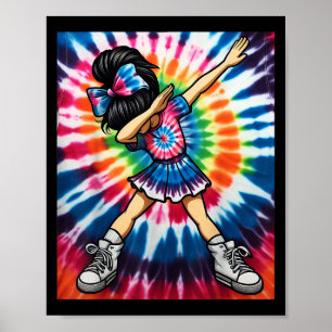 Poster Tie Dye Cute Dabbing Pom-pom girl Danse Cheerleadi