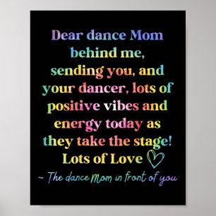 Poster Tie Dye Retro Chère Danse Maman Derrière Moi Vous 