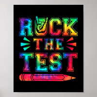 Tie Dye Rock L'Enseignant Test Étudiant Heureux