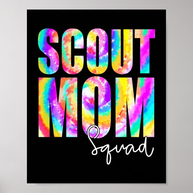 Poster Tie Dye Scout Maman Squale Retour À L'École Femmes (Devant)