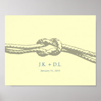 Poster Tie the Knot Personalized print