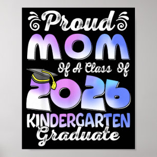 Poster Tiedye maman fière d'un diplômé de la promotion 20