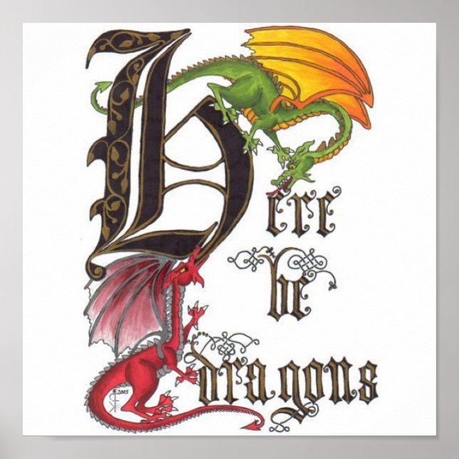 Poster Tiens, Dragons (Devant)