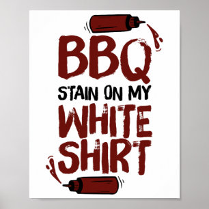 Poster Tige Barbecue Sur Mon Blanc 1