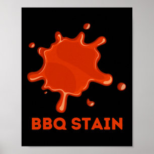 Poster Tige Bbq colorée graphique Art 1