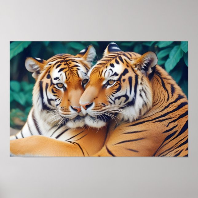 Poster Tiger Animal Nature Animale Animale Affection Faun (Devant)