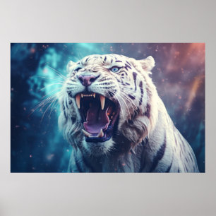 Poster Tiger Animal sauvage Majestic Wilderness Surréalis