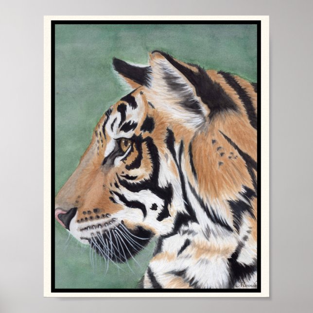 Poster TIGER Art Print adapté pour encadrer Miranda (Devant)