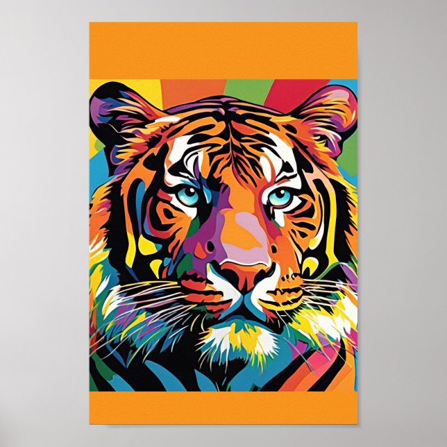 Poster Tiger Colorblast (Devant)