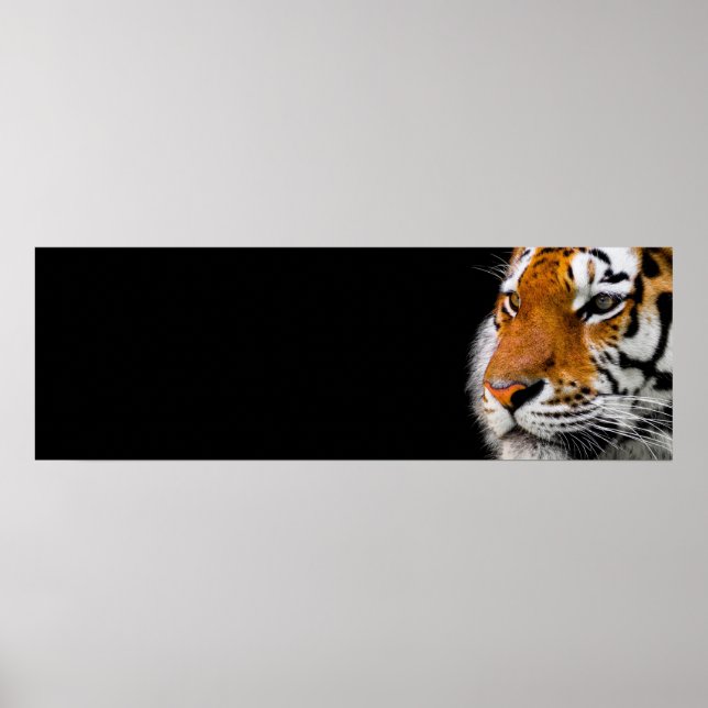 Poster Tiger Eyes Wild Animal Art Courage Leadership (Devant)