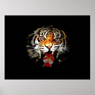 Poster Tiger Imprimer - Pop Art Style Tigers Poste
