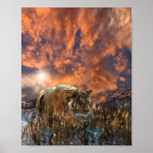 Poster Tiger Stalking WHISPER ON THE BREEZE
