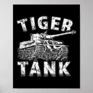 Poster Tiger Tank Historique Guerre Mondiale 2 2ème guerr