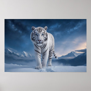 Poster Tiger Wild Majestic Animal Une nuit étoilée Galaxy