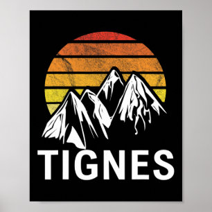 Poster Tignes France Alpes Ski Resort Snowboard