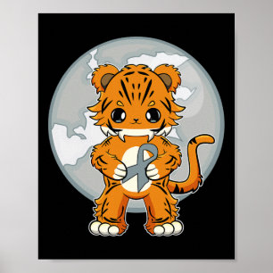 Poster Tigre Anime Chat Sensibilisation Dyslexie 