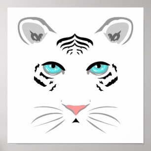 Poster Tigre blanc