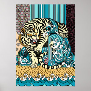 Poster Tigre blanc de Feng
