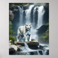 Tigre blanc du Bengale dans la nature