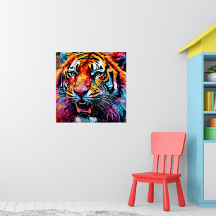 Poster Tigre coloré