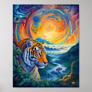 Poster Tigre cosmique