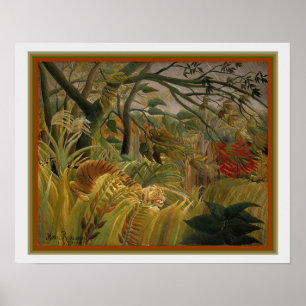 Poster "Tigre dans une tempête tropicale" par Henri
