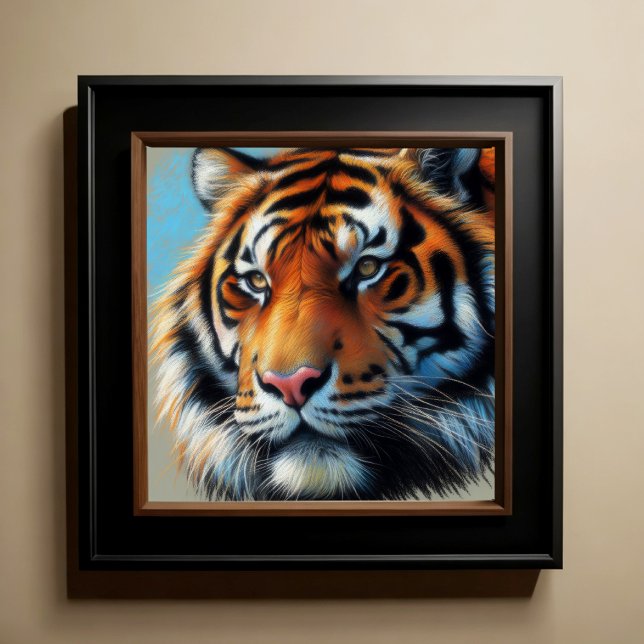 Poster Tigre de dessin dur pastel (Créateur téléchargé)