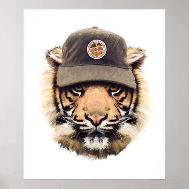 Poster Tigre de surf (Devant)