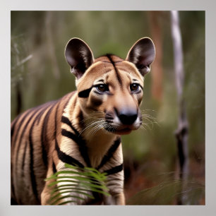 Poster Tigre de Tasmanie, originaire d'Australie