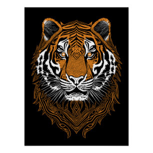 Poster Tigre détaillé
