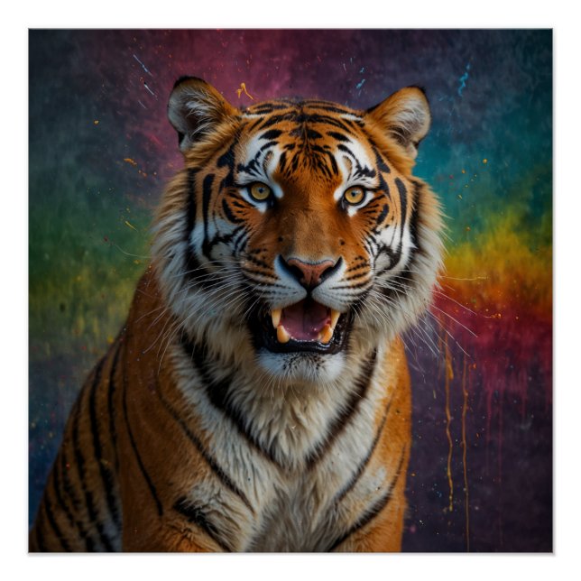 Poster Tigre en portrait (Devant)