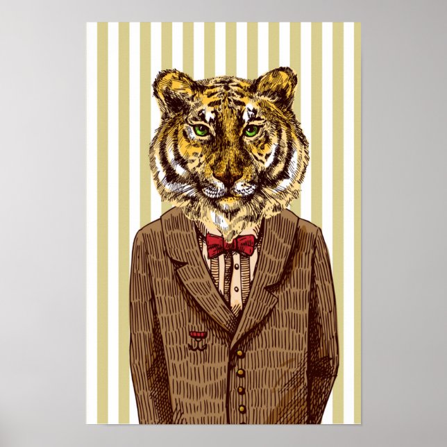 Poster Tigre En Soirée Porter (Devant)