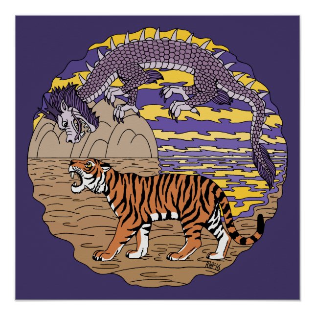 Poster Tigre et dragon (Devant)