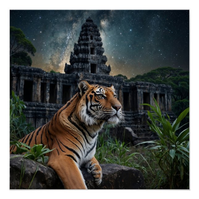 Poster Tigre et Temple (Devant)