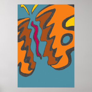 Poster Tigre Flutterfly 13x19