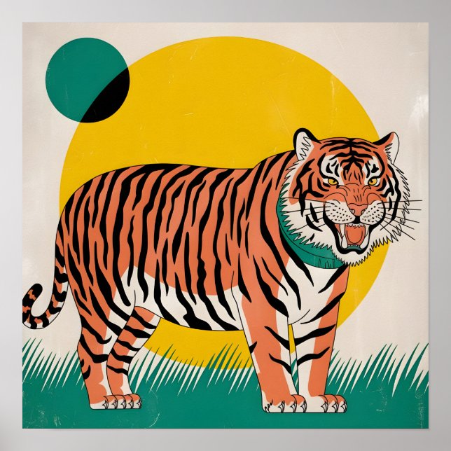 Poster tigre orange (Devant)