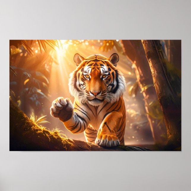 Poster Tigre - Tigre d'or Salutation (Devant)