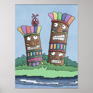 Poster Tiki Bird Rosebud