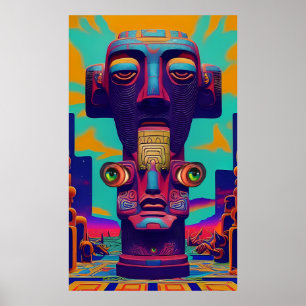 Poster Tiki Droite ou Ne pas Tiki du tout