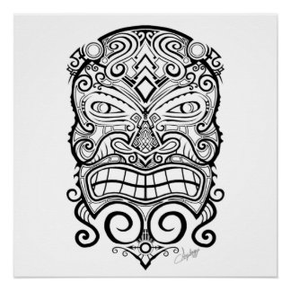 Poster Tiki mask