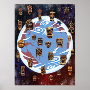 Poster Tikis sur terre